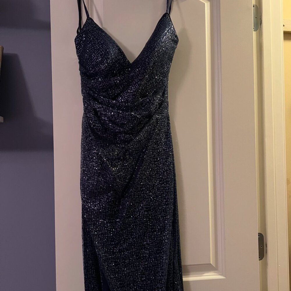 Blue Sparkly Prom Dress